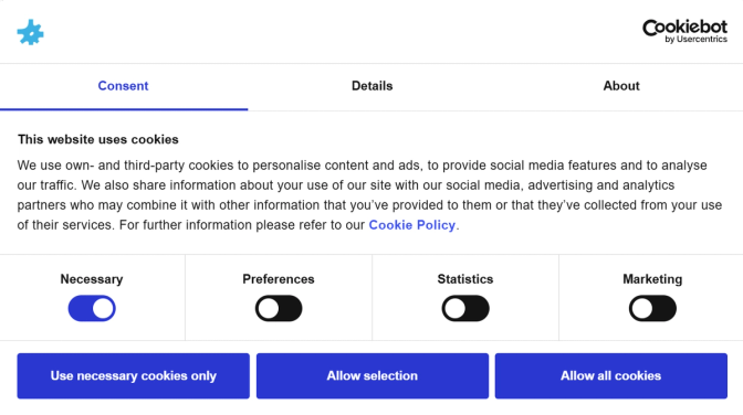 Cookie consent panel