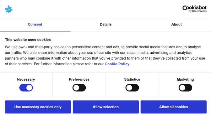 Cookie consent panel
