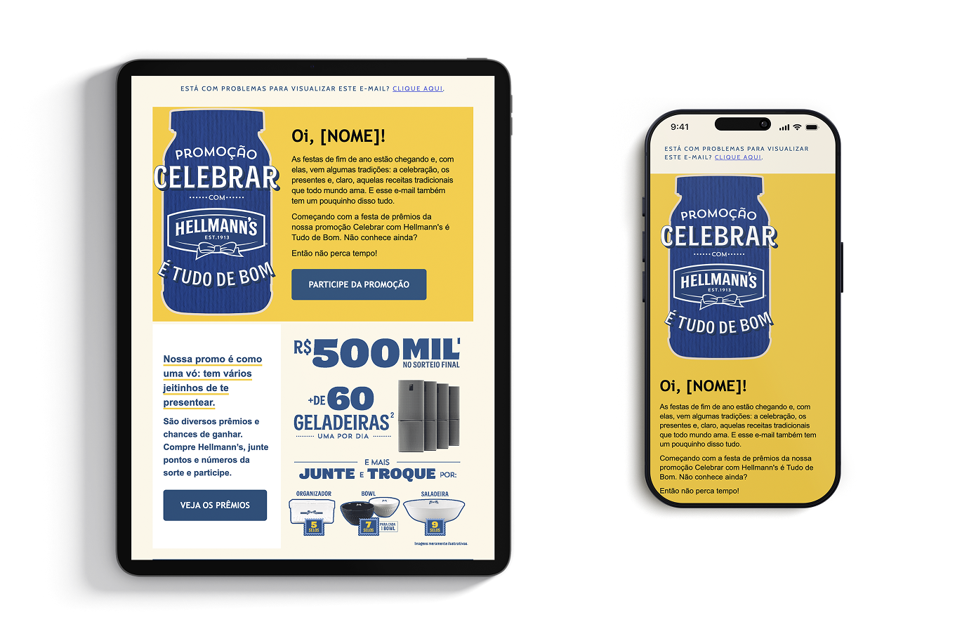 Email campaign for Hellmann's Brazil end of year promotion