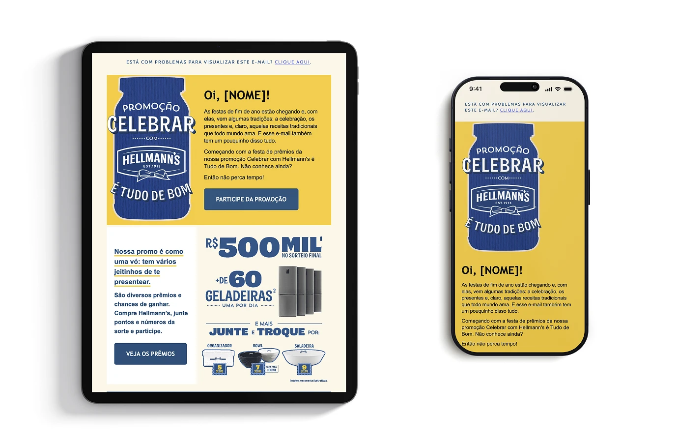 Email campaign for Hellmann's Brazil end of year promotion