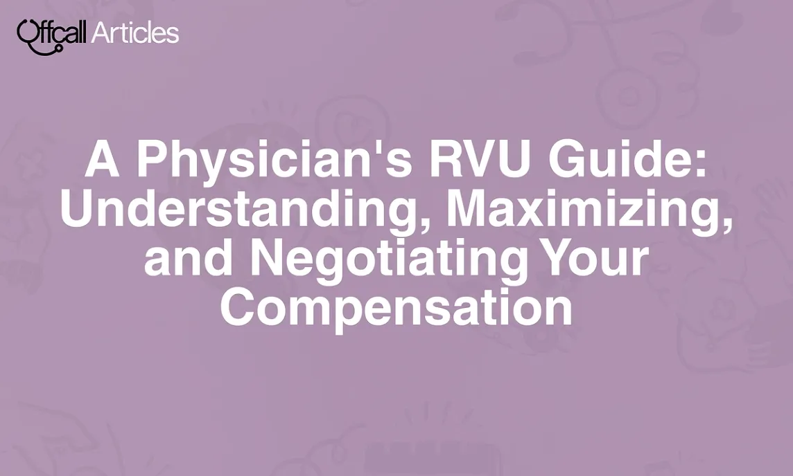 A Physician's RVU Guide: Understanding, Maximizing, and Negotiating ...
