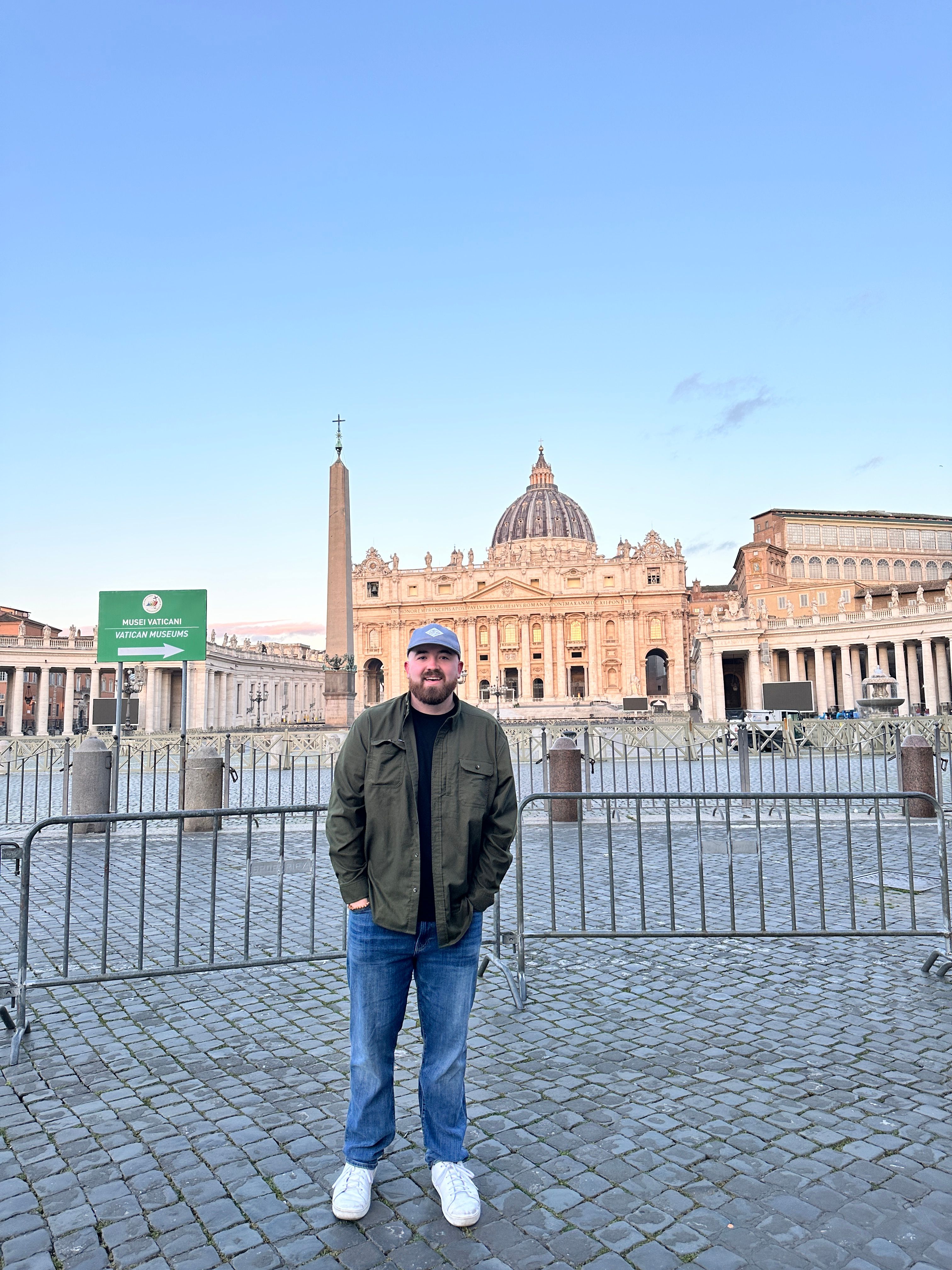 me in front of St. Peter's Basilica