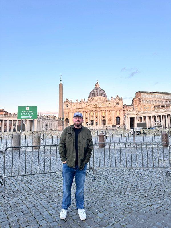 me in front of St. Peter's Basilica