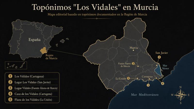 «El apellido Vidales nació en Murcia».