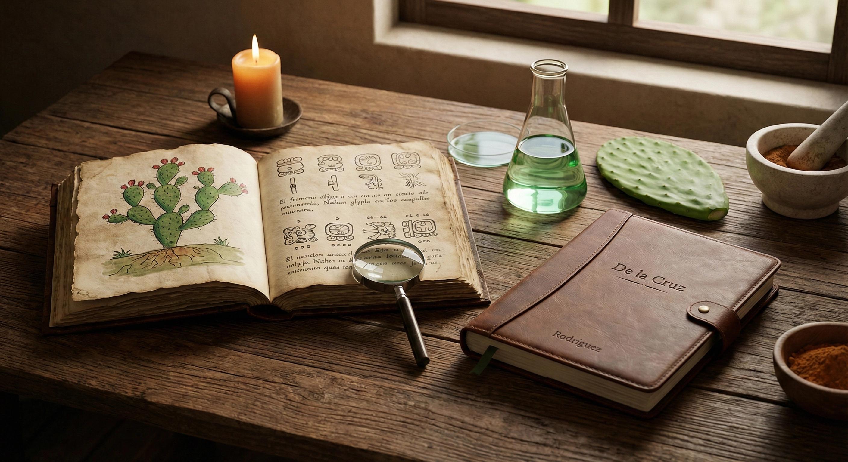 Ilustración botánica del nopal en el Códice De la Cruz-Badiano de 1552, el primer libro de medicina de América.