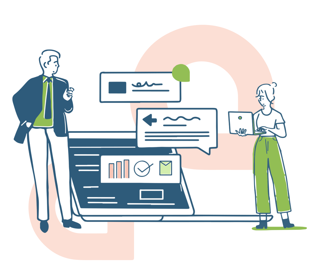 Take Action - Bar Graph - Illustration