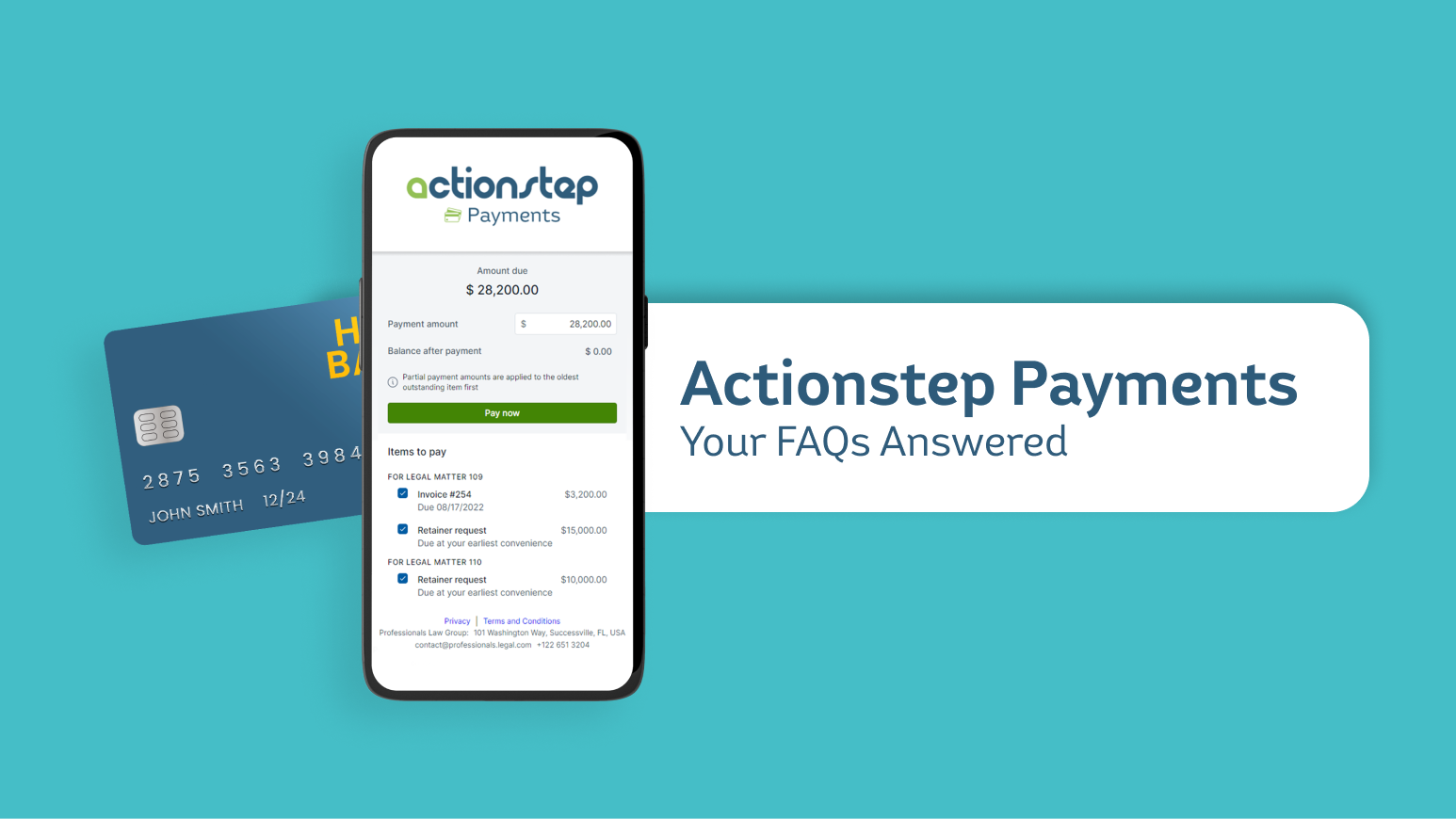 Actionstep Payments FAQs