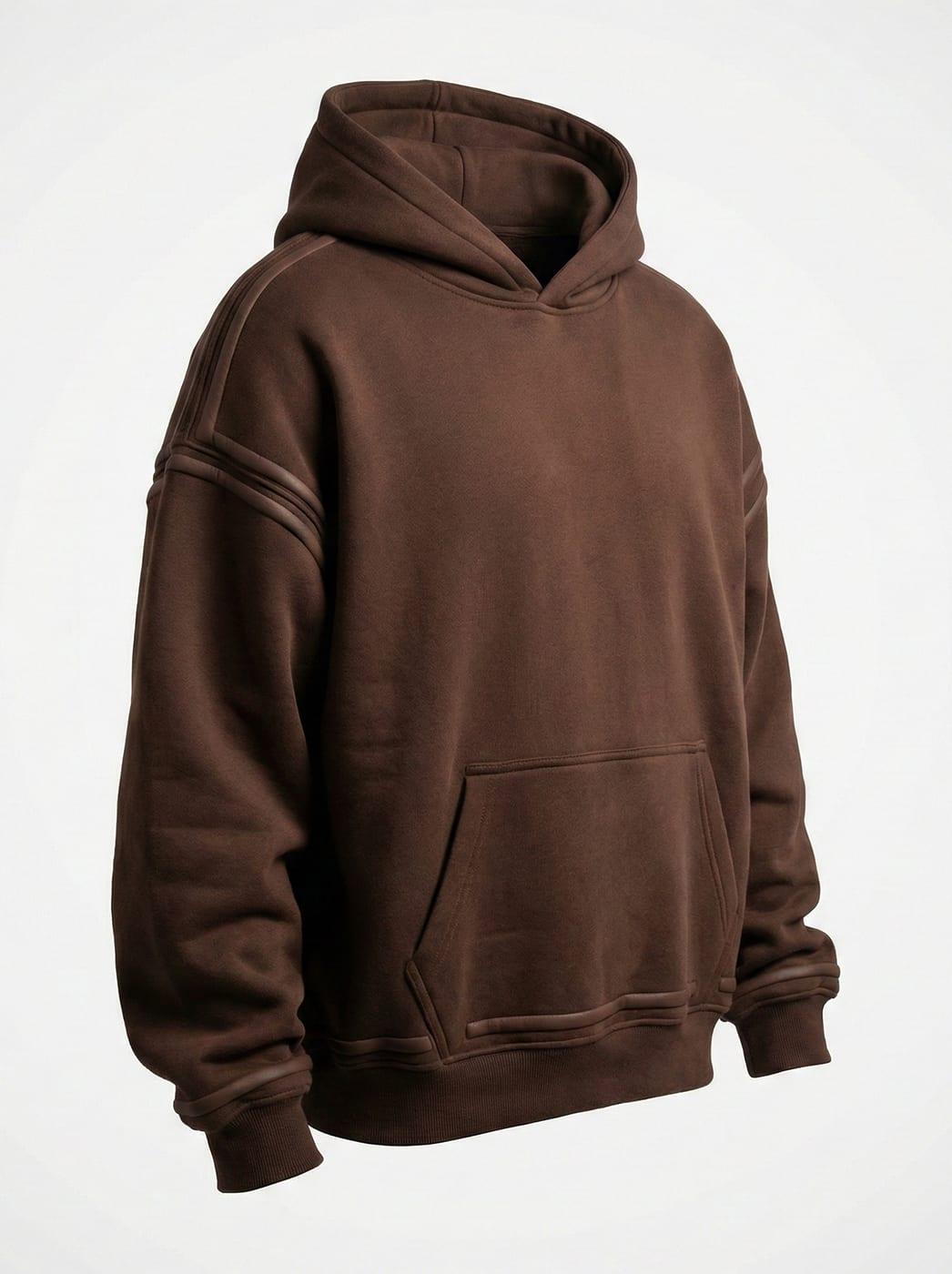 Brown oversized heavyweight hoodie