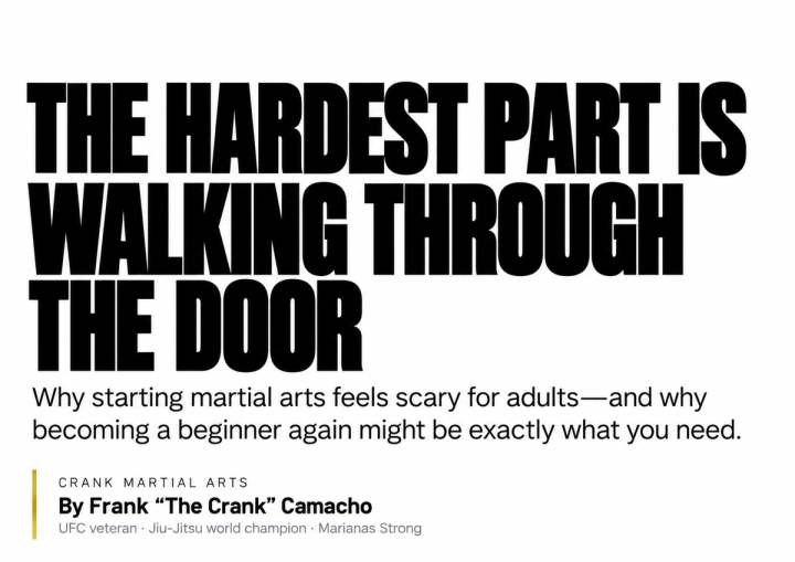 The Hardest Part of Martial Arts Is Walking Through the Door