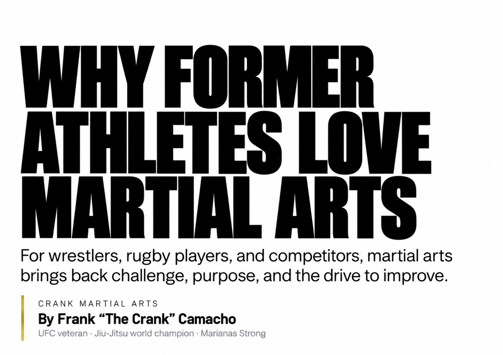 Why Former Athletes Often Fall in Love With Martial Arts