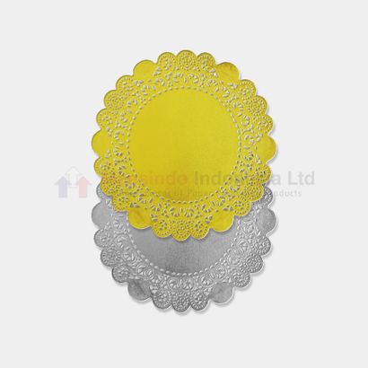 Doilies Paper Round Gold / Silver