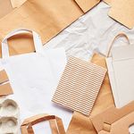 Flat lay of paper wastes ready for recycling