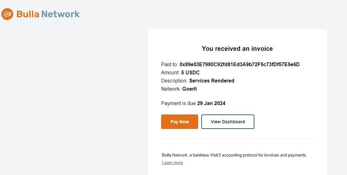 Your client will get an invoice in their email