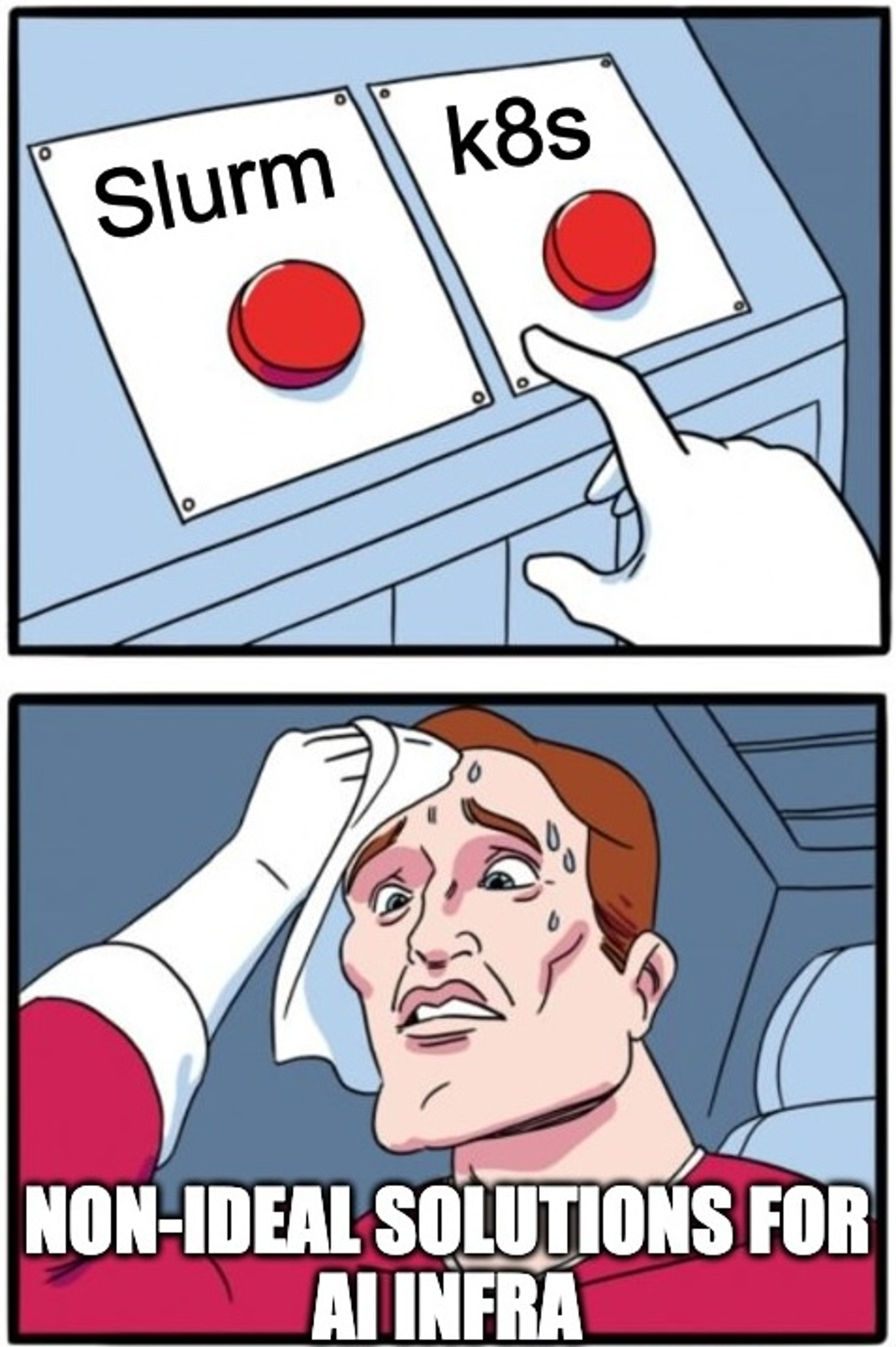 Slurm vs K8s meme