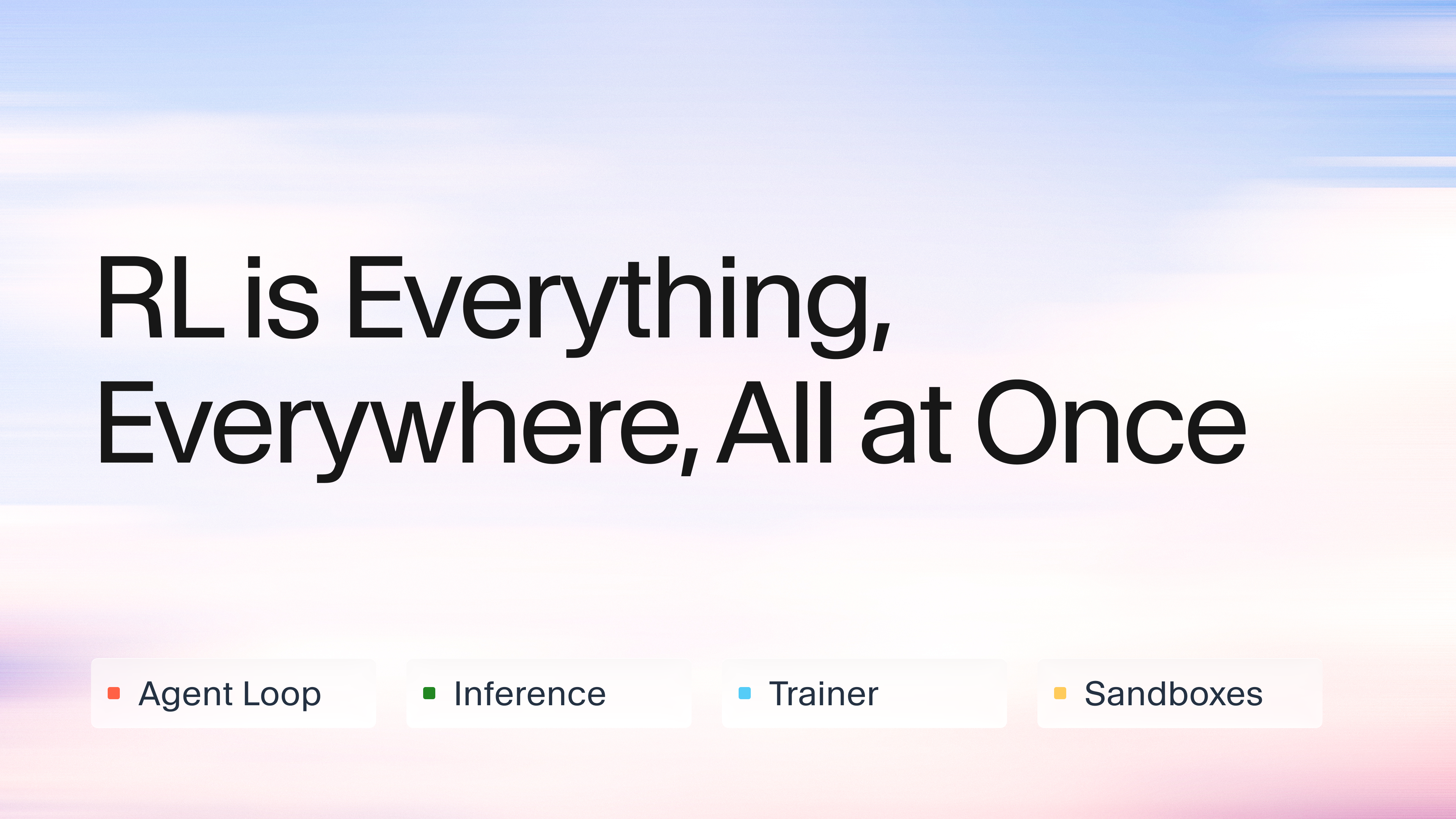 Image with text "RL is Everything, Everywhere, All at Once"