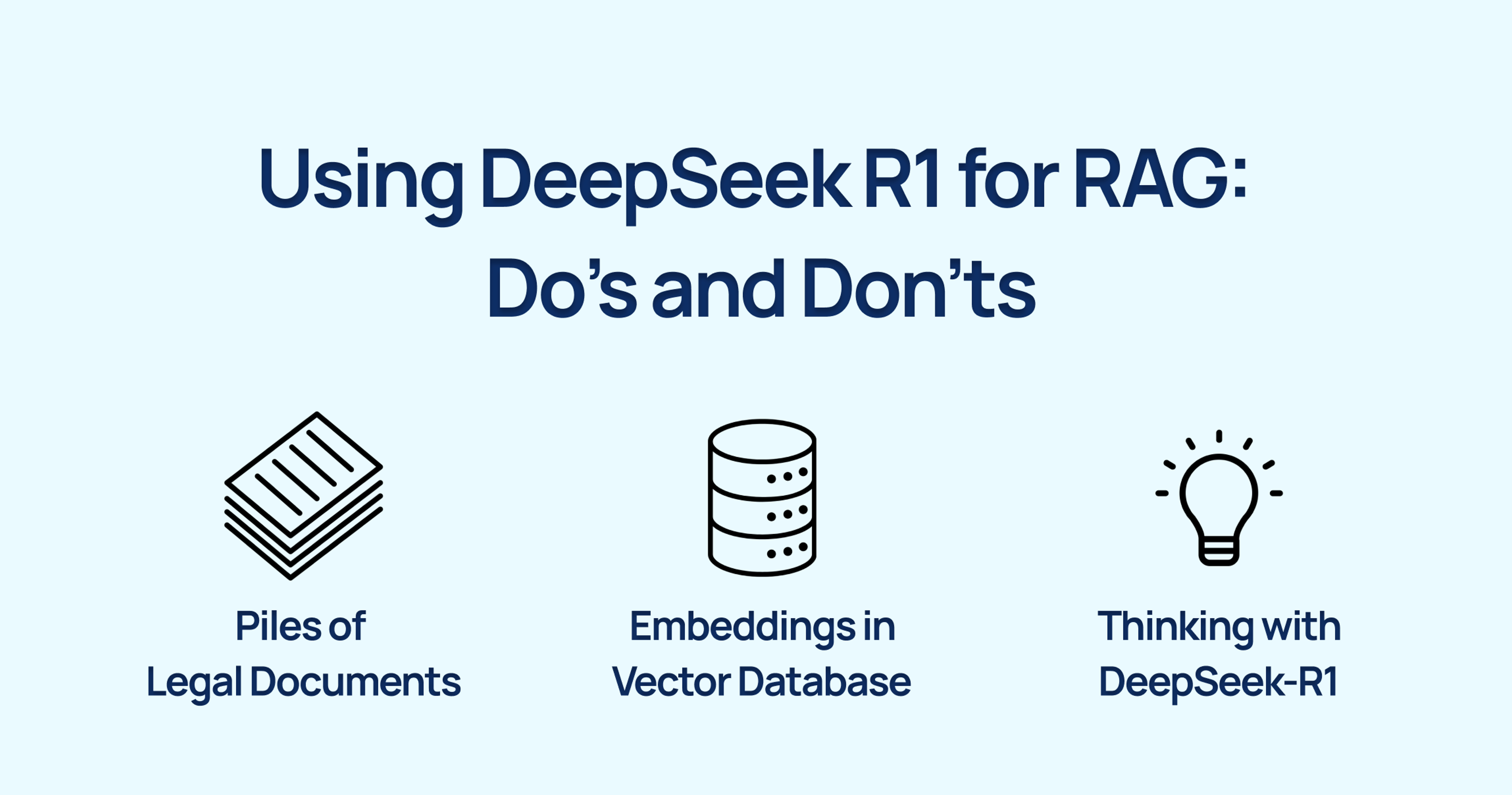 Using DeepSeek R1 for RAG: Do's and Don'ts