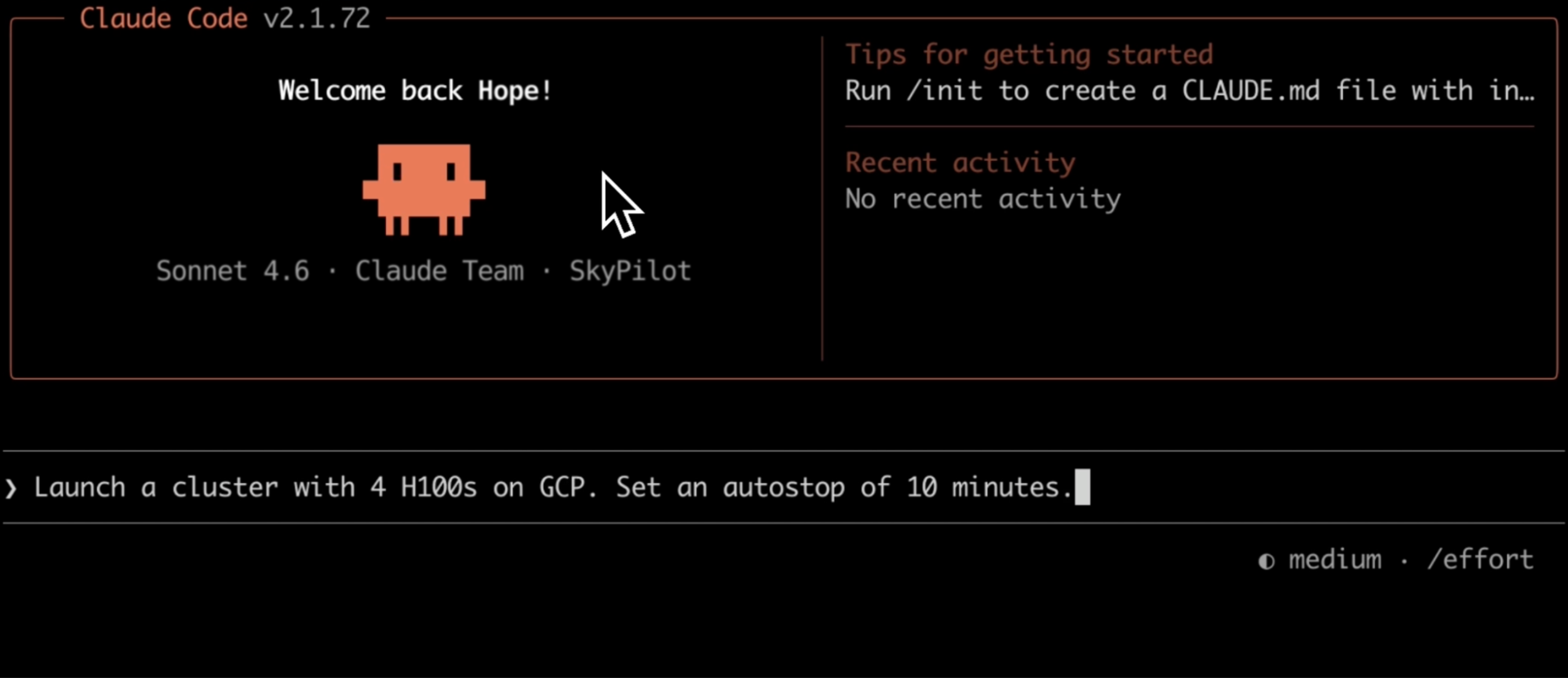 launch a GPU cluster