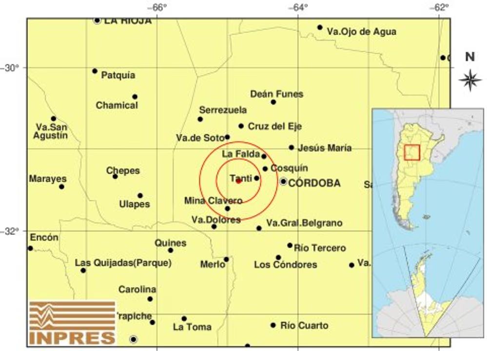 Temblor en Tanti