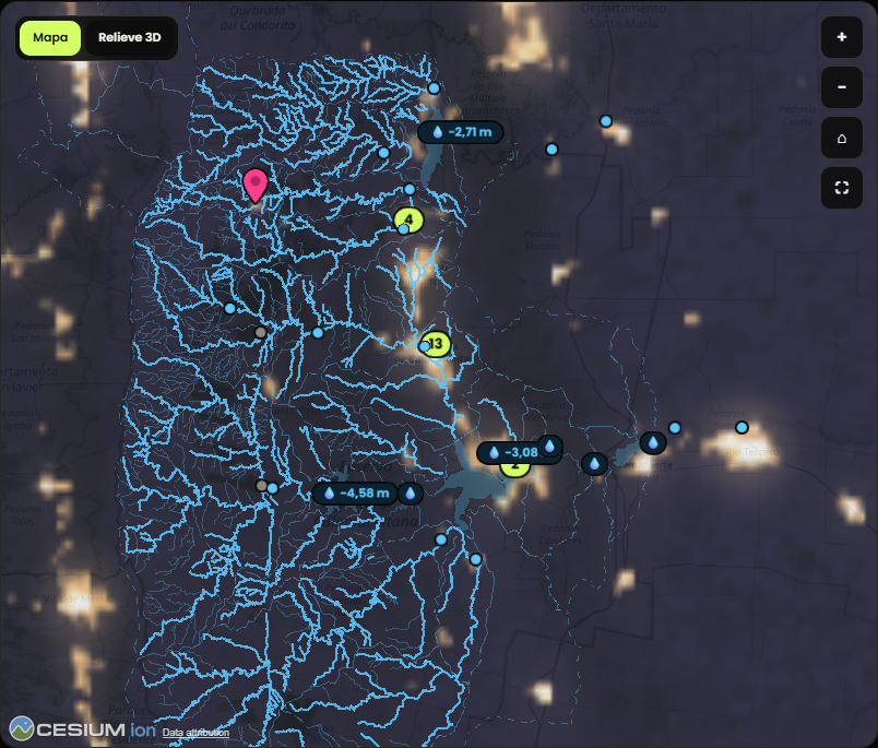 Mapa nocturno de contaminación lumínica en RADAR 24/7