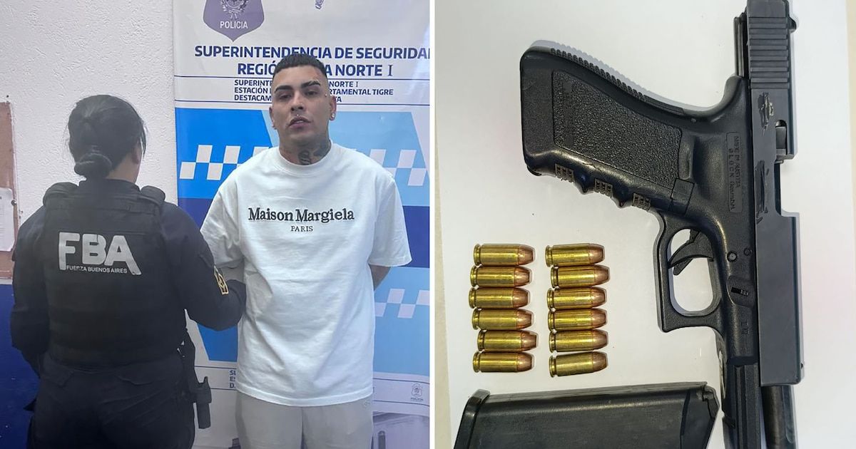 Detienen a Callejero Fino con una pistola Glock con numeración limada