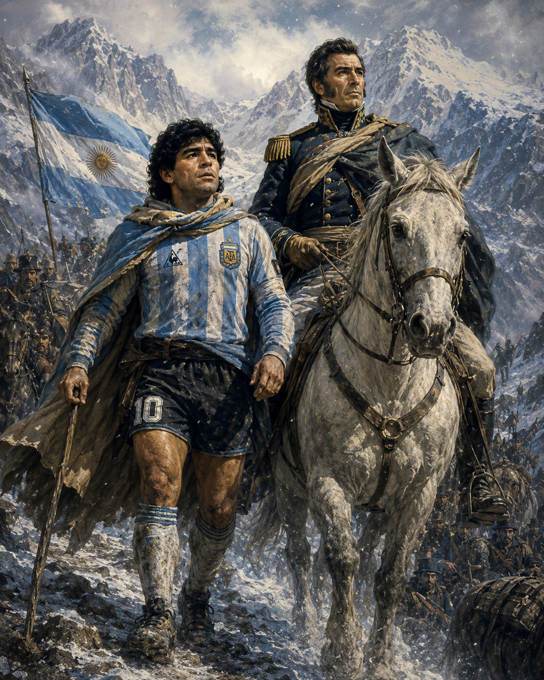 Un antepasado de Diego Maradona combatió con San Martín