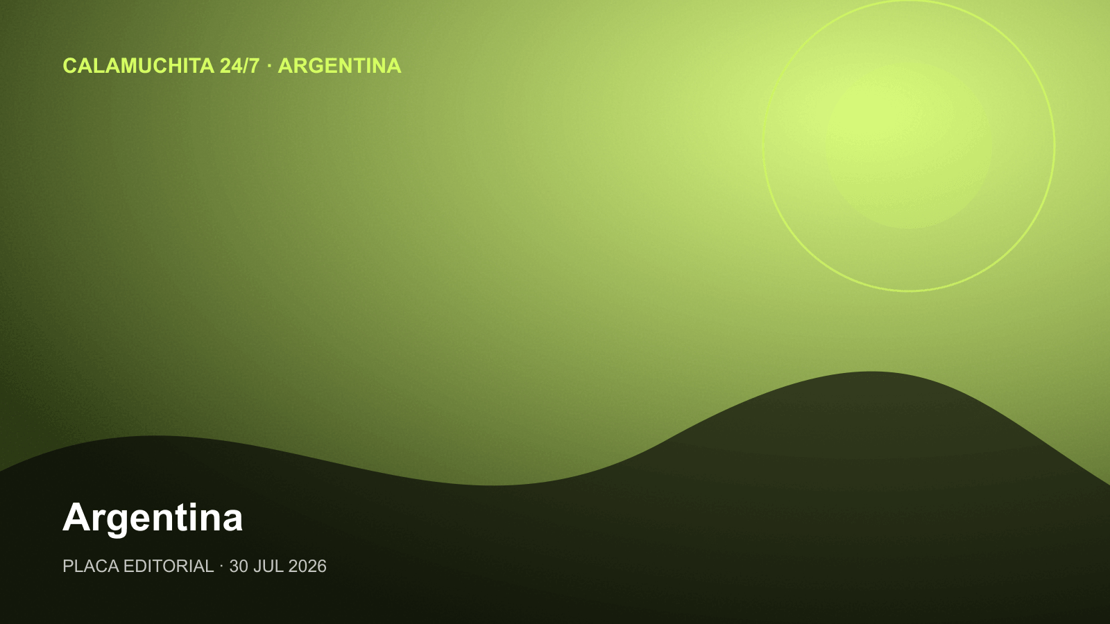 Placa editorial sobre Argentina