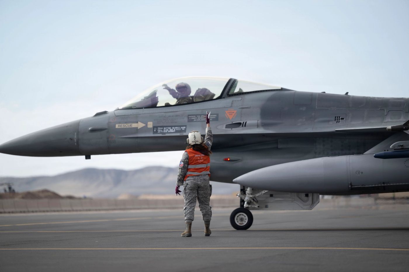 Un F-16 de la Fuerza Aérea de Chile durante el ejercicio Salitre 2026