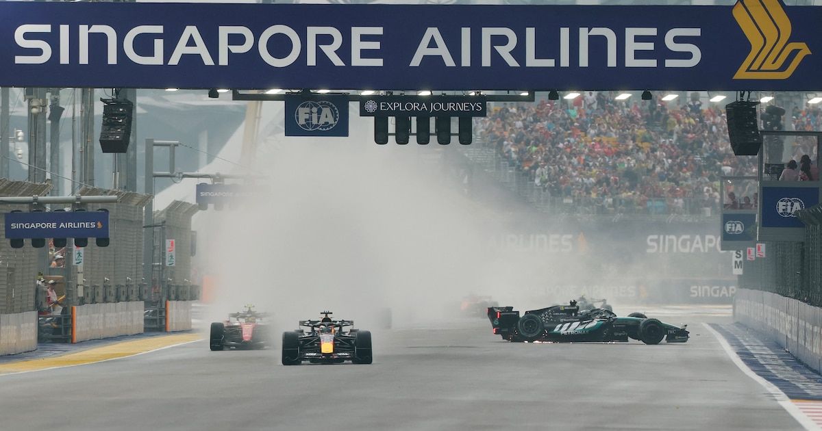 Colapinto abandonó la Sprint de Singapur y Verstappen se llevó la victoria
