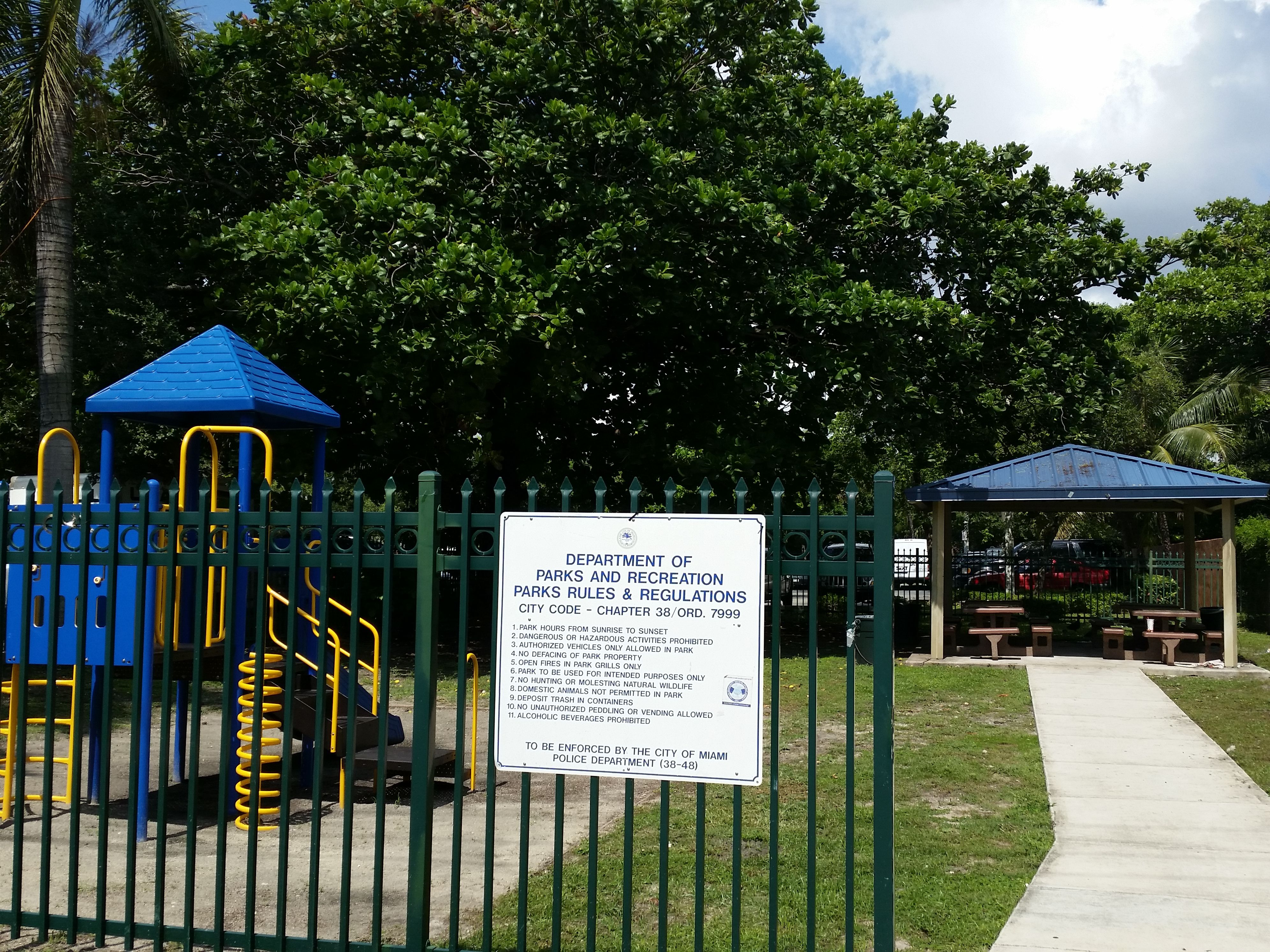 NW Third Avenue Park in Miami's Overtown neighborhood, photographed in July 2014.