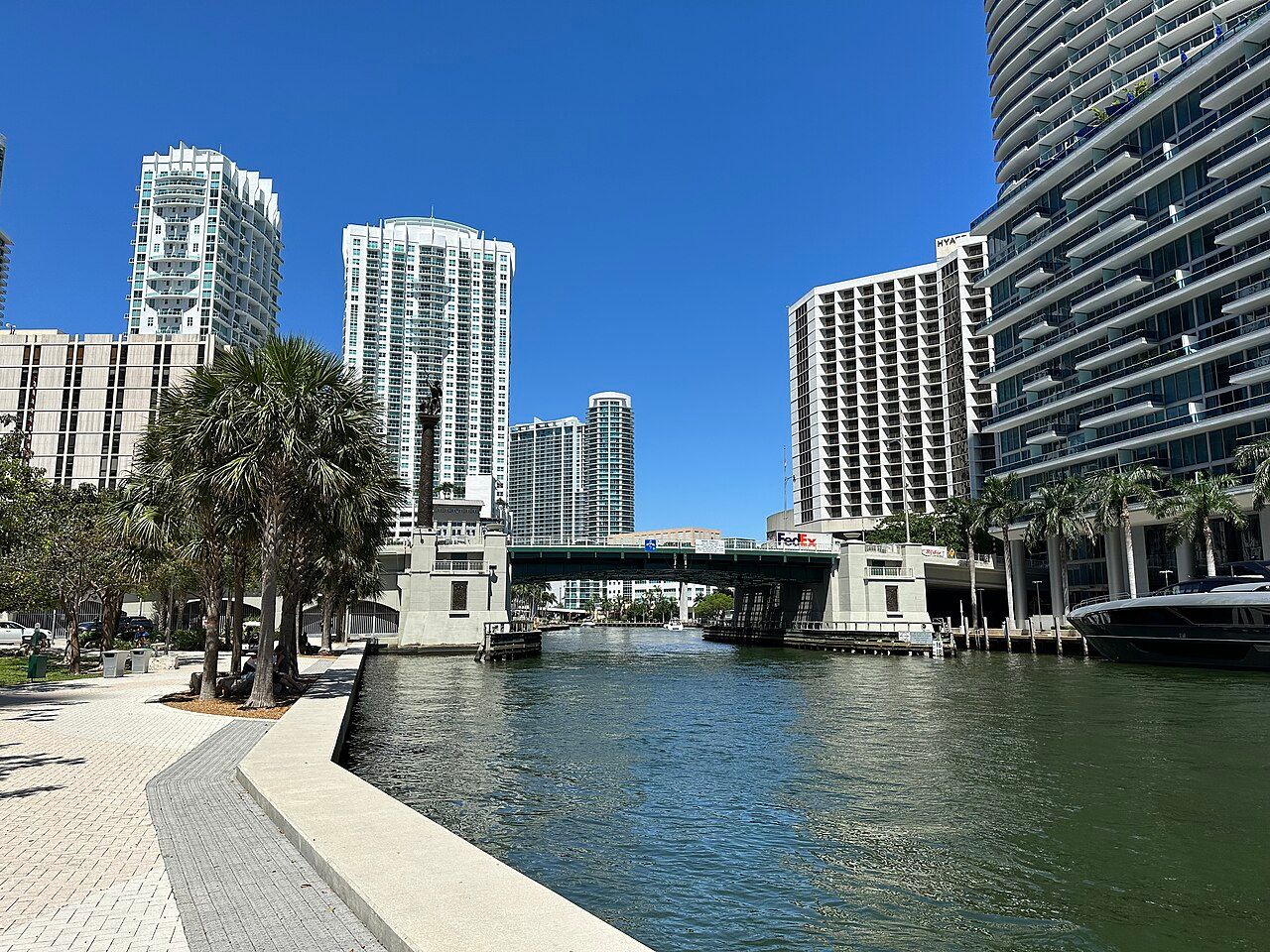 Miami River downtown waterfront in May 2023; archival neighborhood context, not Faena Residences construction.