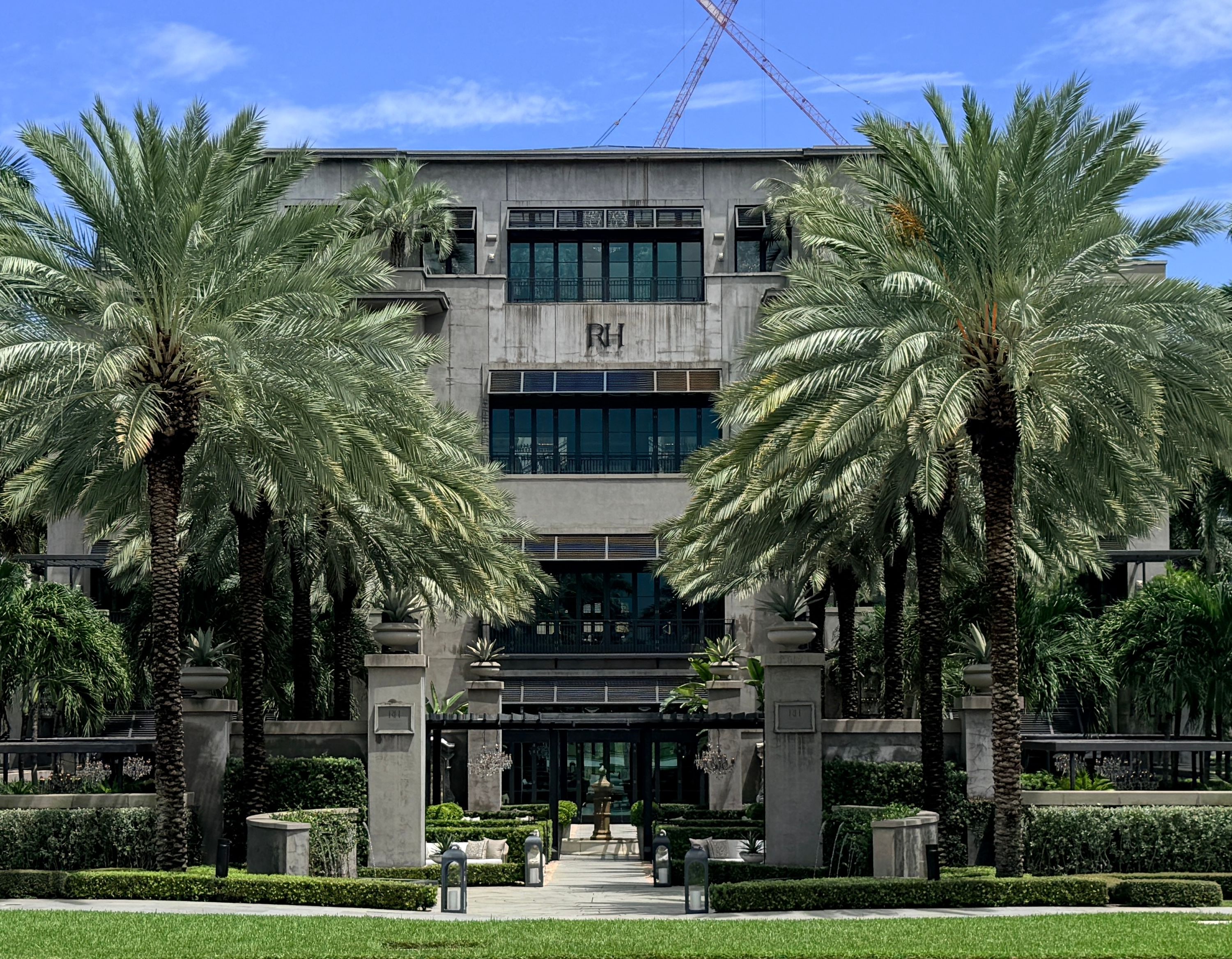 August 2026 photograph of RH at CityPlace West Palm Beach; an example of the city's retail landscape, not a Nora tenant.