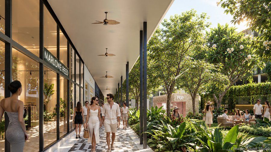 Conceptual view of shaded retail arcades and pedestrian circulation within NoLi.