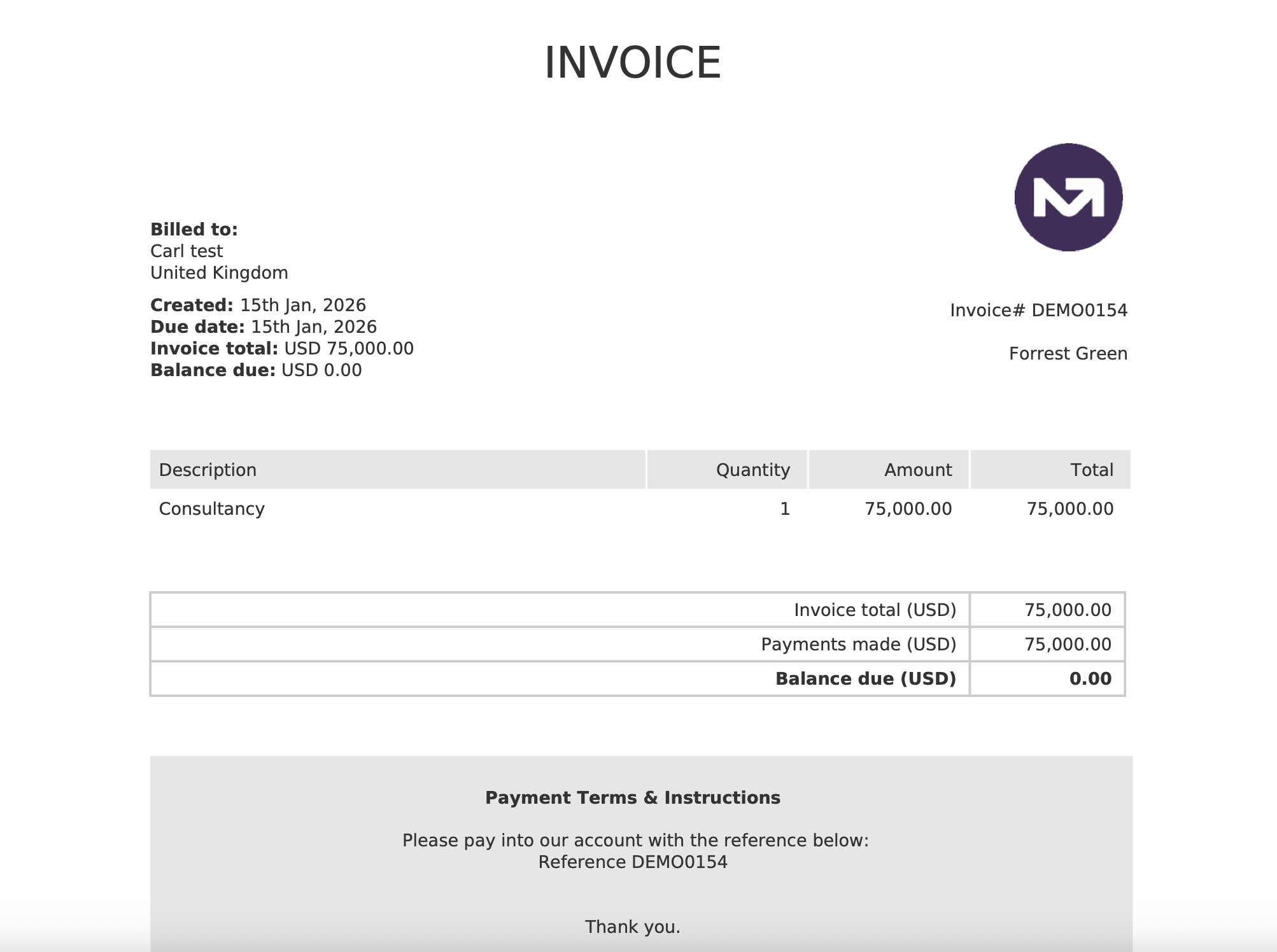 Invoicing