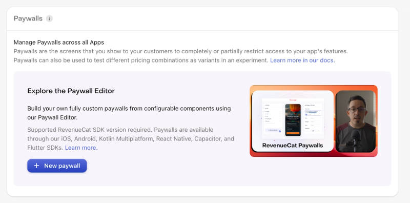 Creating a paywall in RevenueCat
