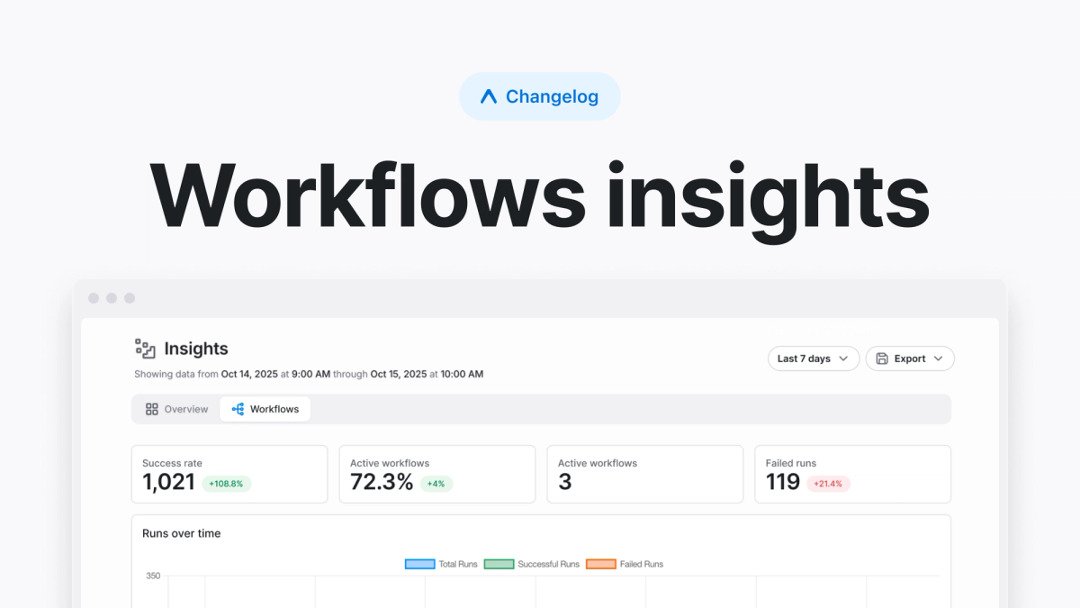 Workflows insights dashboard