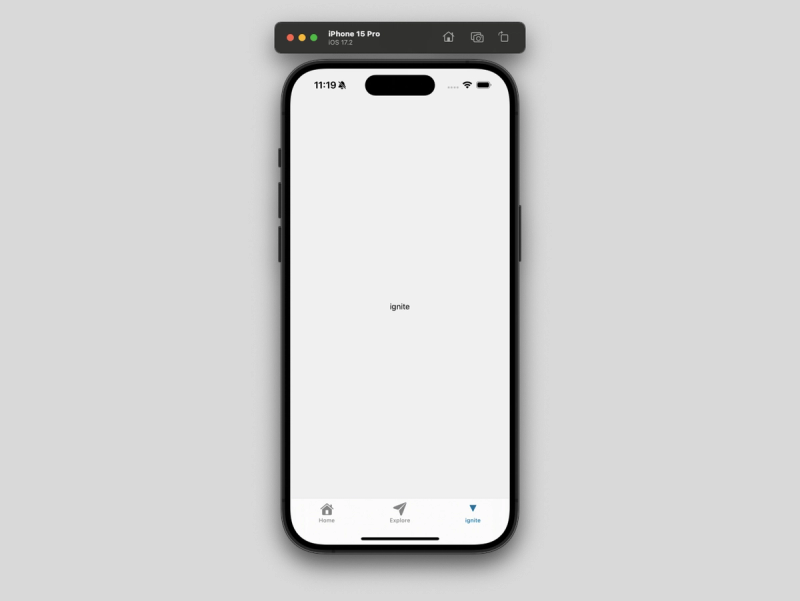 A fresh generated tab, with the tab name from the CLI.