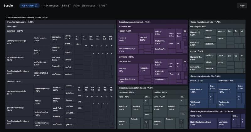 Visualization of bundle contents with Expo Atlas