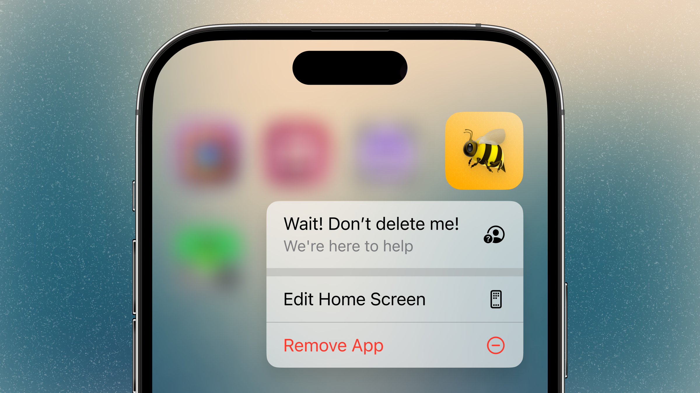 Long-press quick action