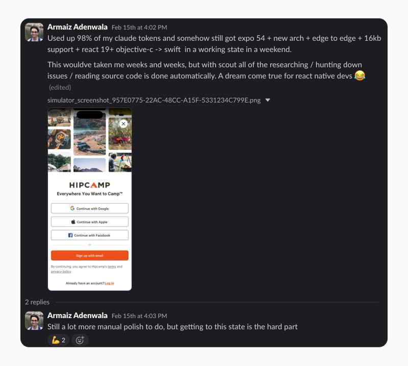 Scout sped up Hipcamp's upgrade