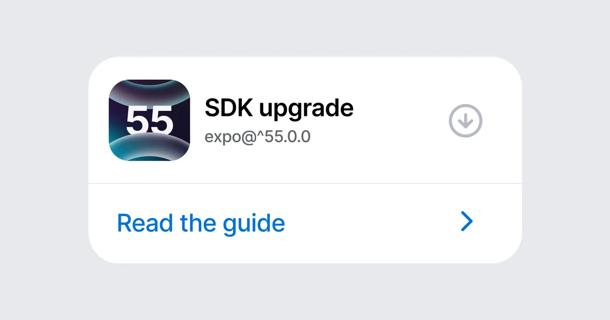 How to upgrade to Expo SDK 55