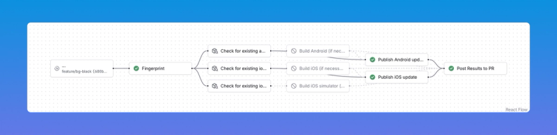 Image showing a graph of the running workflow