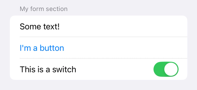 iOS Settings like UI