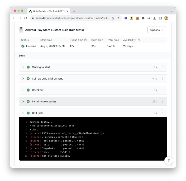 Preview: fully customizable builds on EAS Build - Expo Changelog