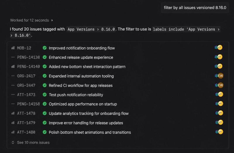 Linear tasks complete