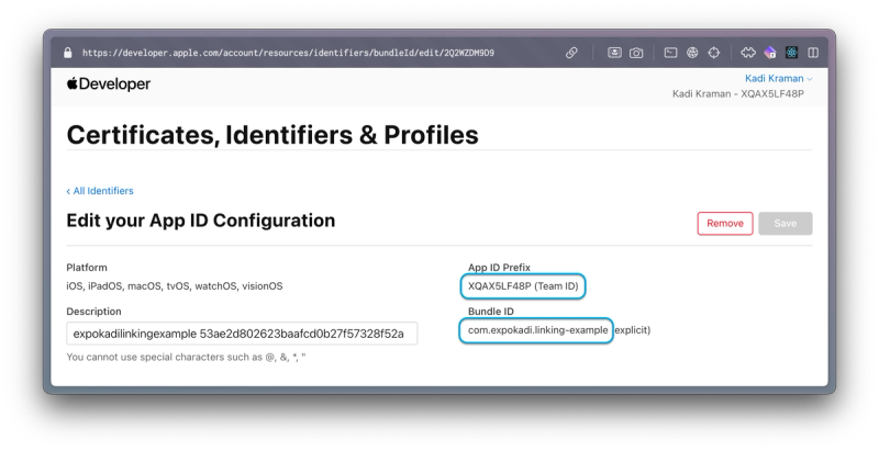 Find your app identifier