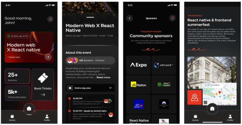 geekconf app screenshots