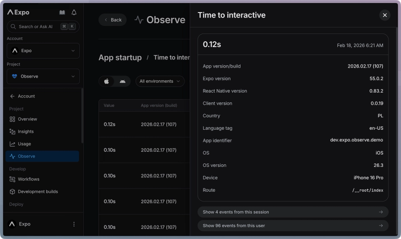 Example metric details