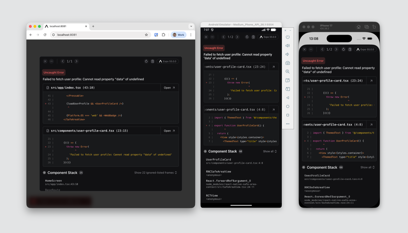 Expo SDK 55 — Expo changelog