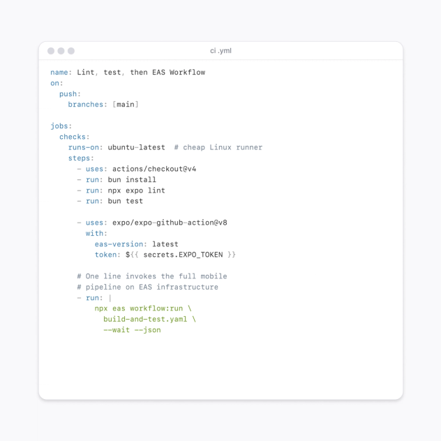 Mobile CI/CD built for React Native