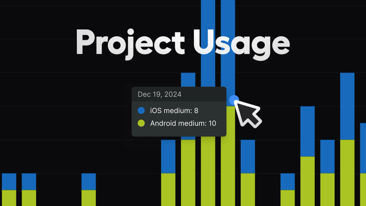 Resource usage per project on the EAS dashboard.